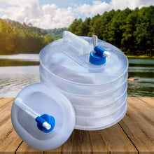 Outdoor Camping Collapsible Water Container with Carry Handle & Tap Valve