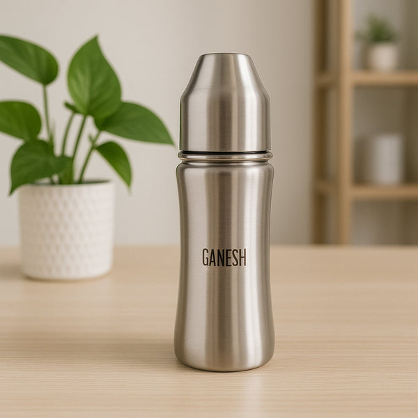 Ganesh Stainless Steel Baby Feeding Bottle for New Born Infants Toddler  250 ML