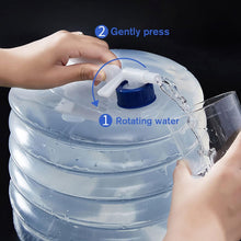 Outdoor Camping Collapsible Water Container with Carry Handle & Tap Valve