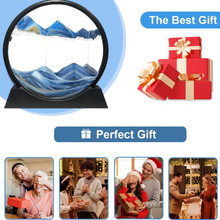 3D Moving Sand Art – Liquid Motion Deep Sea Sandscape with Round Glass Frame (1 Pc)