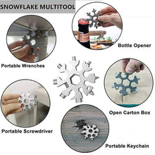 Durable 18-in-1 Snowflake Multi-Tool – Bottle Opener & Screwdriver Wrench Kit