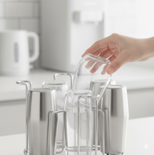 SS Round Glass Stand used for holding sensitive glasses